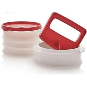 NEW Tupperware Hamburger Press and Freezer Set with EXTRA!!! Freezer set